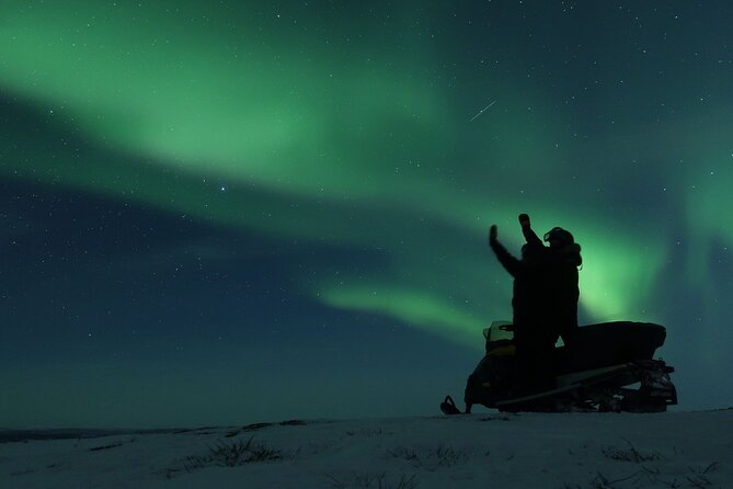 Enjoy the Aurora show on top of the mountain inc tipi dinner - From Kiruna pickup to Máttaráhkká Lodge