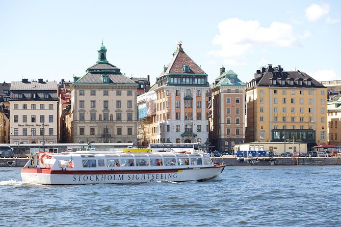 Hop-On Hop-Off Bus and Boat Ticket in Stockholm - Nybroplan and the crossing toward Djurgården
