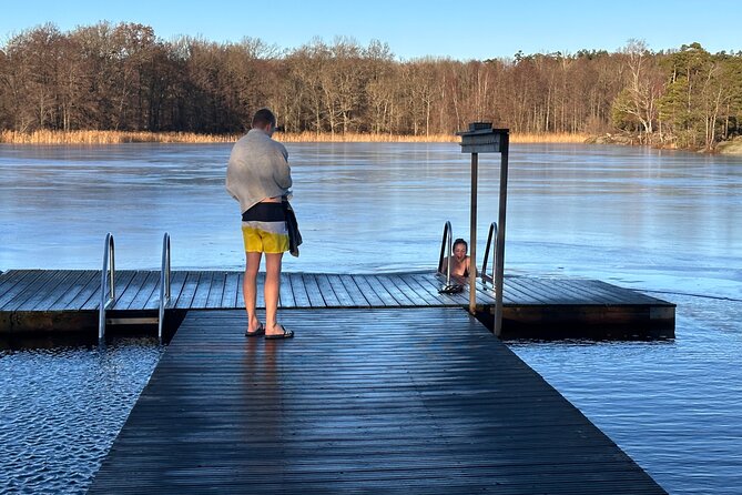 Icebathing and Sauna, Forest Hike and Fireplace Lunch - Private - Lunch by an indoor fireplace