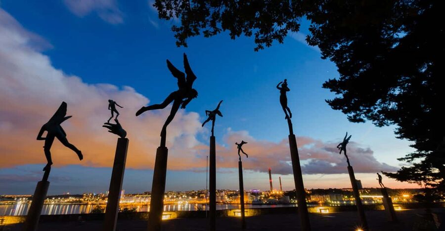 Millesgården Museum: sculpture park and art galllery - The sculpture terraces and Stockholm views