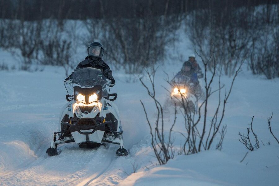 Snowmobile Adventure Abisko (Shared) - Riding through Abisko’s snowy wilderness