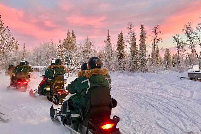 Snowmobile Arctic Adventure - From Kiruna town to the forest tracks