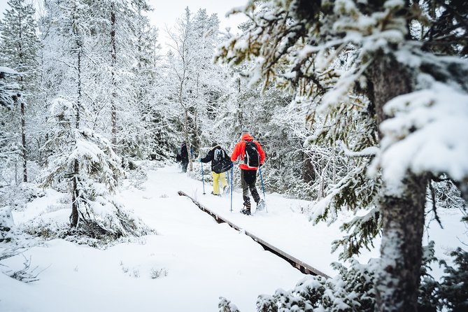 Snowshoe Winter Hike from Stockholm - Getting set up with snowshoes or ice cleats