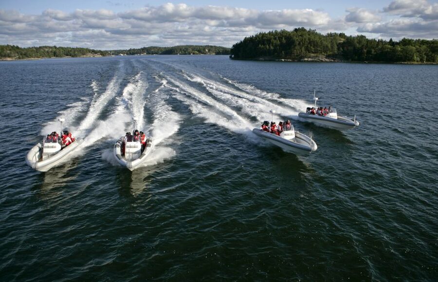 Stockholm Archipelago RIB Speed Boat Tour with Swedish Fika - Speeding toward Fjäderholmarna