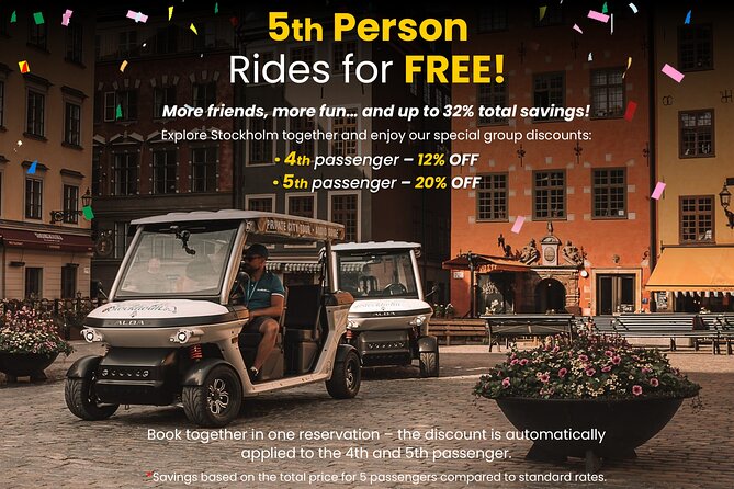 Stockholm Highlights: Private Golf Cart Tour - Starting at Skeppsbron and entering the old town